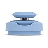 Puffco Peak Joystick Cap + Tether in sky blue, front view on seamless white background