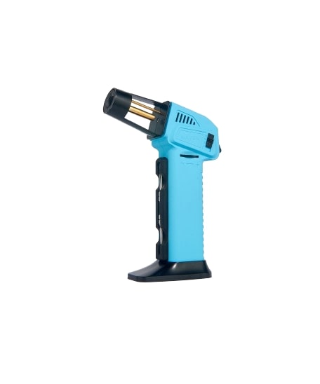 Maven Torch Volt 7" Sky Blue Dab Torch with Integrated Tool and Safety Lock - Side View