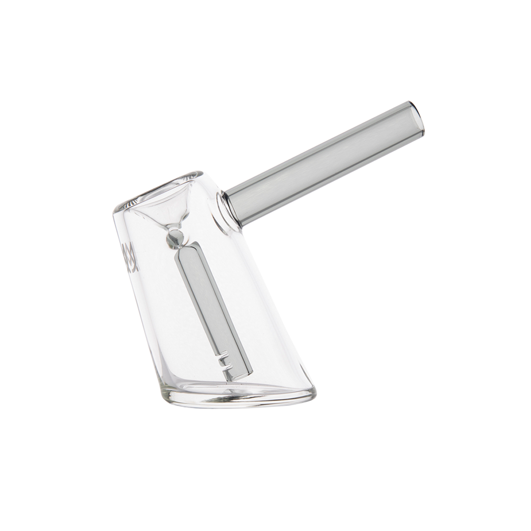 MJ Arsenal Fulcrum Bubbler in Slate - Compact Borosilicate Glass Hand Pipe