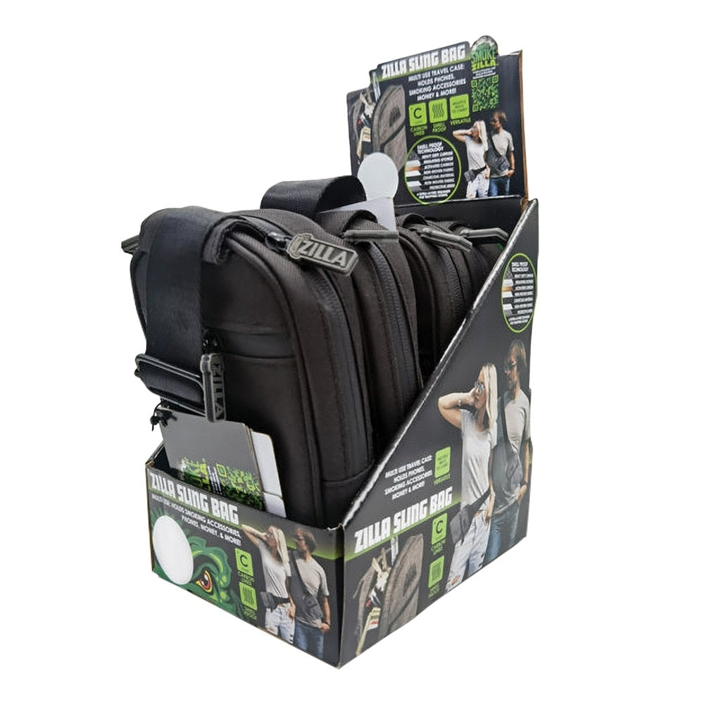 Smokezilla Smell Proof Sling Bag | 8"x5.5" | 4ct Display