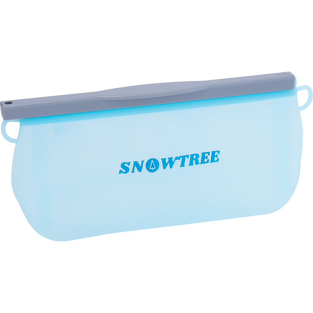 Snowtree Silicone Soak & Seal Bag - Front View on Seamless White Background