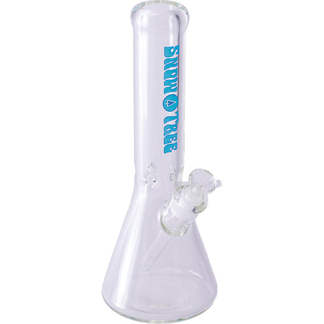 SnowTree 9MM Beaker Bong Front View - 14mm Borosilicate Glass with Deep Bowl