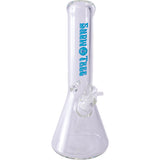 SnowTree 9MM Beaker Bong Front View with Clear Borosilicate Glass and 14mm Bowl