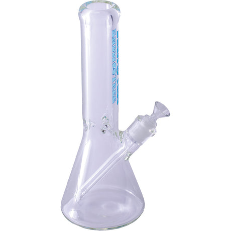 SnowTree 9MM Beaker Bong with 14mm Bowl, Borosilicate Glass, Front View on White Background