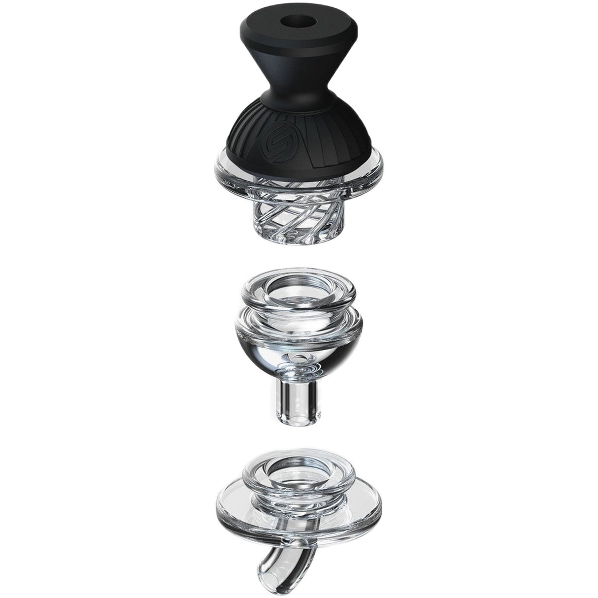SoftGlass 3-in-1 Convertible Dab Cap Set for Tandem Rig - Durable & Stylish