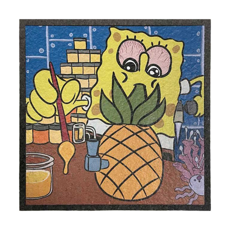 East Coasters 8 inch Spongedab Dab Mat with vibrant underwater theme, perfect for dab rig setup