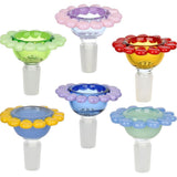 Spring Flowers Herb Slide | 14mm M | Assorted Colors | 6 Pack