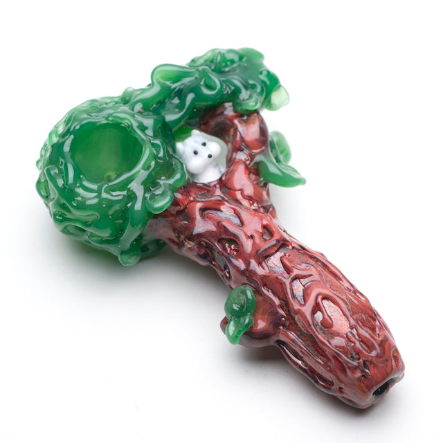 Empire Glassworks Squirrel's Nest Hand Pipe, 4.5" USA-made, top view on white background