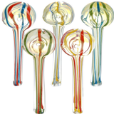 Strictly Fabu Striped Spoon Pipe | 3.75" | Colors Vary