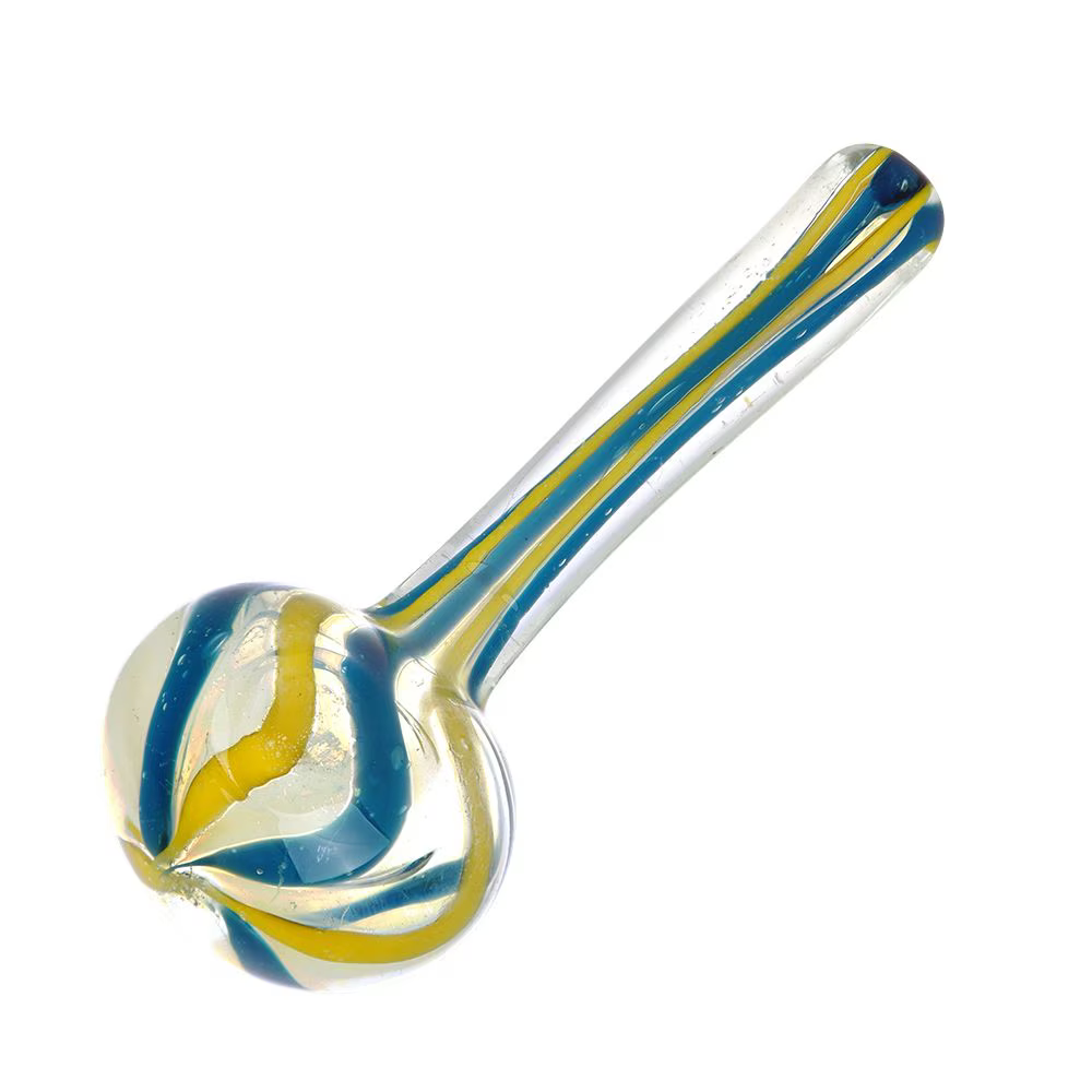 Strictly Fabu Striped Spoon Pipe | 3.75" | Colors Vary