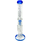 14" AFM Glass Ripper Single Arm Perc Straight Tube Bong in Ink Blue with Showerhead Perc