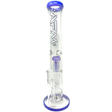 14" AFM Glass Ripper Bong with Single Arm Perc and Purple Accents - Front View