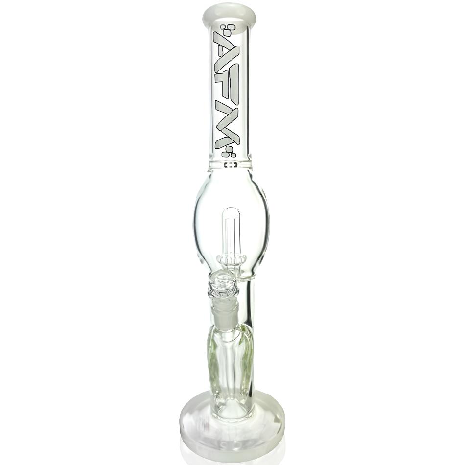 AFM 18" Unidentified Flyer Straight Tube Bong with 14mm Female Joint, Front View