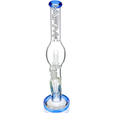 AFM 18" Glass Straight Tube Bong with Blue Accents and 14mm Female Joint