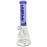 12" AFM Glass Beaker Bong with Extraterrestrial Purple Sleeve, 14mm Female Joint - Front View