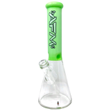 12" AFM Glass Beaker Bong with Extraterrestrial Slime Colored Sleeve, Front View