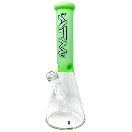 12" AFM Glass Beaker Bong with Extraterrestrial Slime Colored Sleeve, Front View