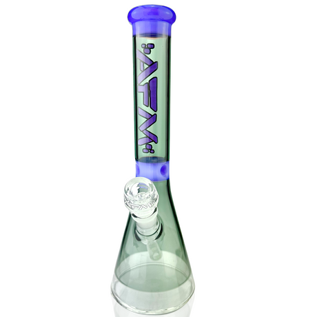 12" AFM Glass Extraterrestrial Beaker Bong in Smokey/Purple with 14mm Female Joint