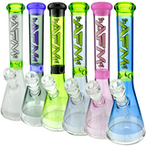 AFM Glass 12" Extraterrestrial Double Color Beaker Bongs in multiple hues with 14mm female joint