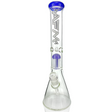 18" AFM Hitter Beaker Bong with Single Arm Perc, 9mm Thick Glass in Purple - Front View