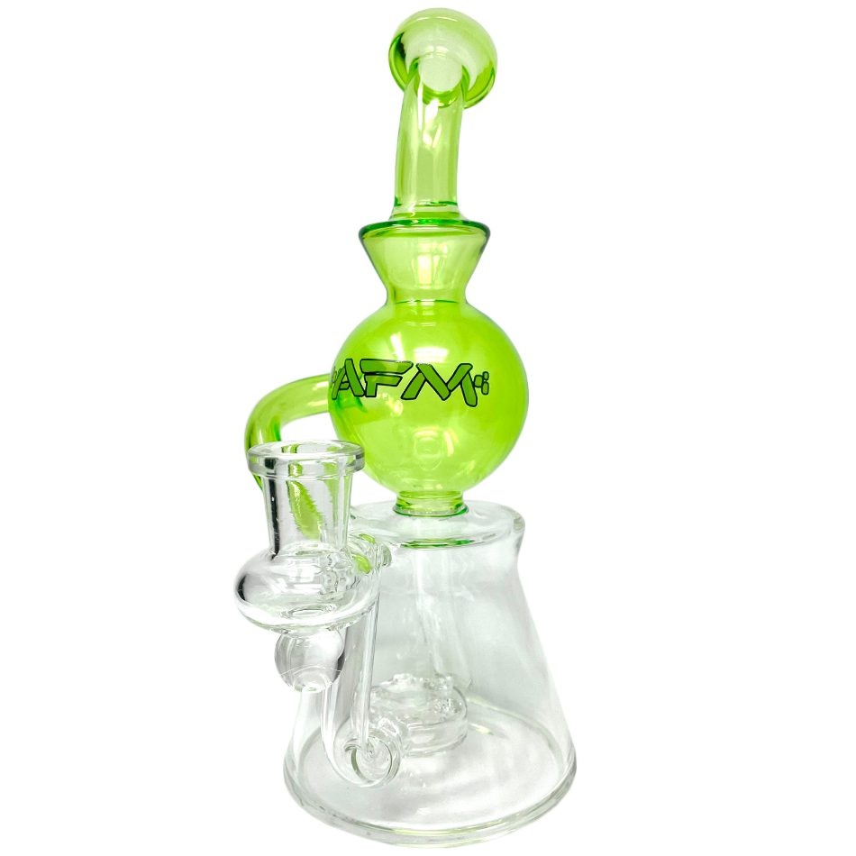 9" AFM Bubble Head Recycler Dab Rig with 14mm Female Joint and Borosilicate Glass