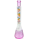 18" AFM Glass Ice Cream Quasar Beaker Bong with Colorful Accents - Front View