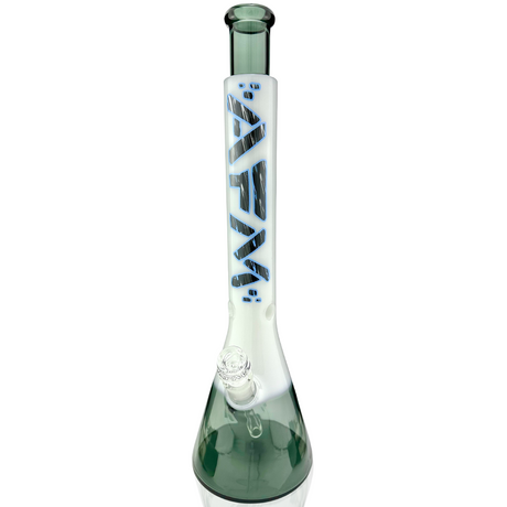 18" AFM Glass Licorice Quasar Beaker Bong with Showerhead Perc, Front View