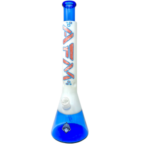 18" AFM Glass Donut Quasar Beaker Bong with Showerhead Perc and Bent Neck Design