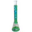 18" AFM Quasar Glass Sky Beaker Bong with Showerhead Perc, Front View on White Background