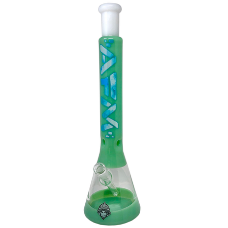 18" AFM Quasar Glass Sky Beaker Bong with Showerhead Perc, Front View on White Background