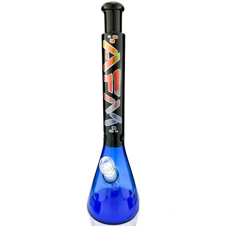 AFM Mind Expander 18" Ink Blue Beaker Bong with Showerhead Perc, Front View