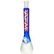 AFM 18" Quasar Beaker Bong in Ink Blue/Ivory with Showerhead Perc, Front View