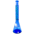 18" AFM Quasar Glass Beaker Bong in Double Blue with Showerhead Perc - Front View