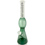 AFM 18" UFO Double Color Beaker Bong with Showerhead Perc and Bent Neck - Front View