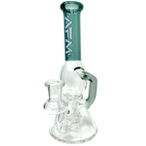 8" AFM Bubble Glass Recycler Dab Rig with Showerhead Perc and Bent Neck