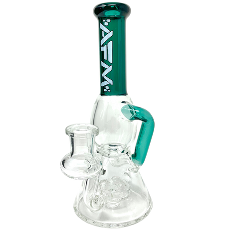 8" AFM Bubble Glass Recycler Dab Rig with Showerhead Perc and Bent Neck