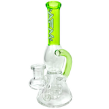 8" AFM Bubble Glass Recycler Dab Rig with Showerhead Perc and Bent Neck