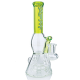 8" AFM Glass Bubble Recycler Dab Rig with Bent Neck and Showerhead Perc - Front View