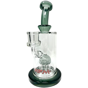 AFM 8" Daisy Arm Perc Glass Dab Rig with Bent Neck and Showerhead Perc - Front View