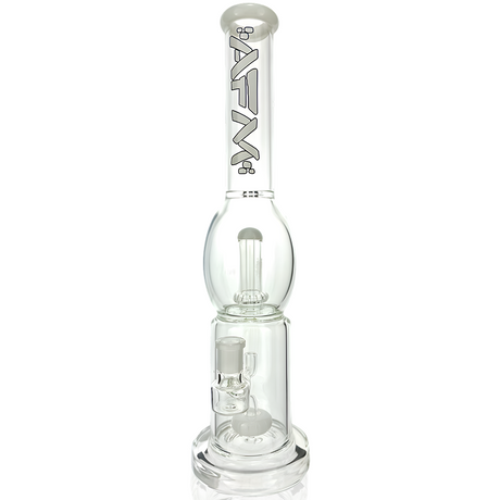 16" AFM Glass Beaker Bong with Double Circle Shower-head Perc, Ivory, Front View