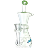 AFM 8.5" Hour Glass Clear Recycler Dab Rig with Showerhead Perc and 14mm Female Joint