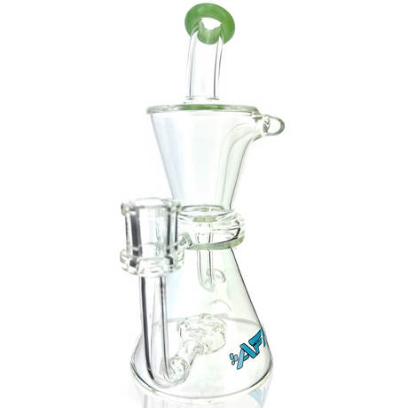 AFM 8.5" Hour Glass Clear Recycler Dab Rig with Showerhead Perc and 14mm Female Joint