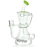 AFM 8.5" Hour Glass Clear Recycler Dab Rig with Showerhead Perc and 14mm Female Joint