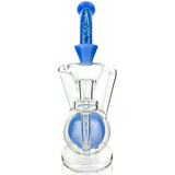 AFM 9.5" Magic Ball Clear Glass Recycler Dab Rig with Showerhead Perc - Front View