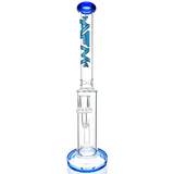 14" AFM Glass Snipe Showerhead Perc Straight Tube Bong in Ink Blue with Borosilicate Glass