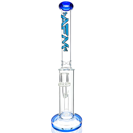 14" AFM Glass Snipe Showerhead Perc Straight Tube Bong in Ink Blue with Borosilicate Glass