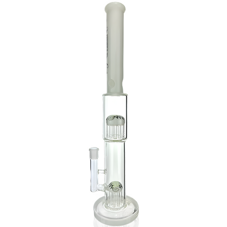 AFM 19" Double Hitter Reversal Straight Tube Bong with Showerhead Perc, Front View