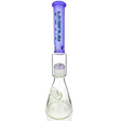 18" AFM Glass Beaker Bong with Reversal Sleeve and Tree Perc, 14mm Female Joint, Front View