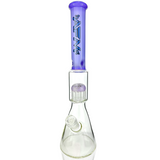 18" AFM Glass Beaker Bong with Reversal Sleeve and Tree Perc, 14mm Female Joint, Front View