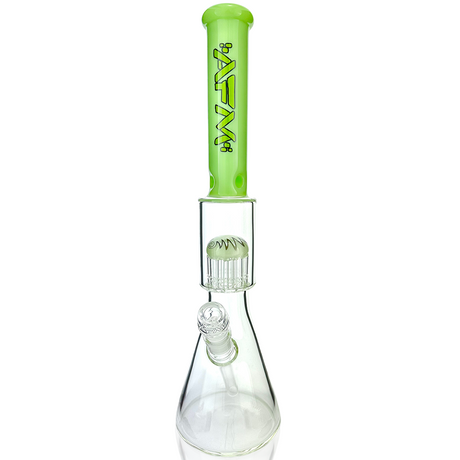 18" AFM Reversal Sleeve Glass Tree Perc Beaker Bong with Showerhead Perc, 14mm Female Joint